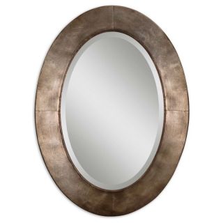 Global Direct 27.75 in x 37.625 in Champagne Oval Framed Wall Mirror