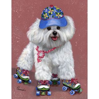 Precious Pet Paintings 40 in x 28 in Dogs Flag