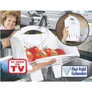 As Seen On TV Flat Fold Colander Collapsible Colander Kitchen & Dining