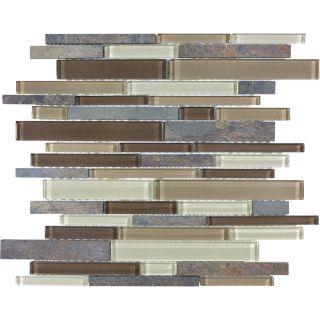 Rugged Trail Mixed Material Mosaic Wall Tile (Common 12 in x 13 in; Actual 11.62 in x 11.93 in)