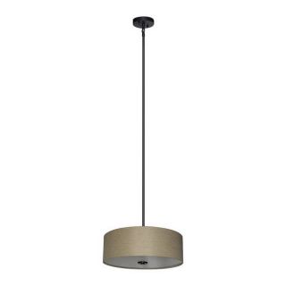 Whitfield Lighting Drum Shade 22 in W Ebony Bronze Pendant Light with Shade
