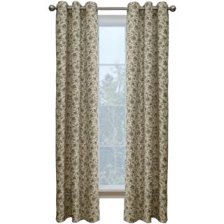 Style Selections Juliette 84 in L Floral Onyx Grommet Window Curtain Panel