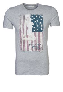 Pier One   Print T shirt   grey