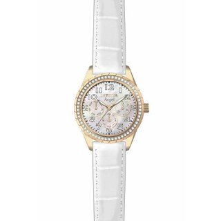 Invicta Angel Ladies White Mop Dial Quartz Multifunction White Leather Watch at  Women's Watch store.