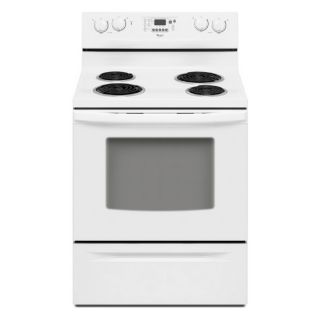 Whirlpool Freestanding 4.8 cu ft Self Cleaning Electric Range (White) (Common 30 in; Actual 29.875 in)