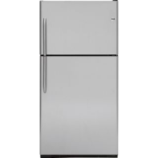 GE 21.7 cu ft Top Freezer Refrigerator (Stainless Steel)