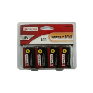 Utilitech 8 Pack 9V Alkaline Batteries