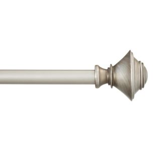 Style Selections 28 in to 48 in Pewter Metal Single Curtain Rod