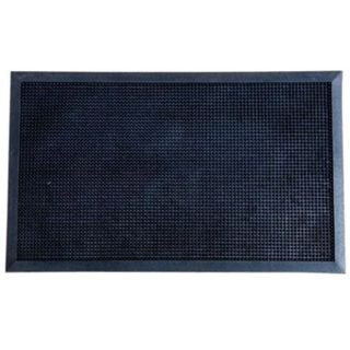 Blue Hawk 47.75 in x 36 in Black Rectangular Door Mat