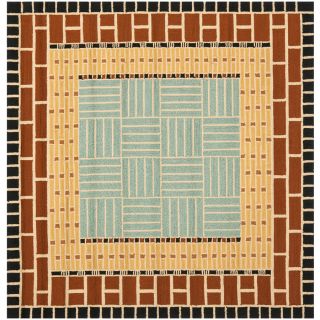 Safavieh Four Seasons 6 ft x 6 ft Square Tan Transitional Indoor/Outdoor Area Rug