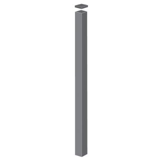 FREEDOM Pewter Aluminum Pyramid Cap Fence Post (Common 8 ft 10 in; Actual 8 ft 10 in)