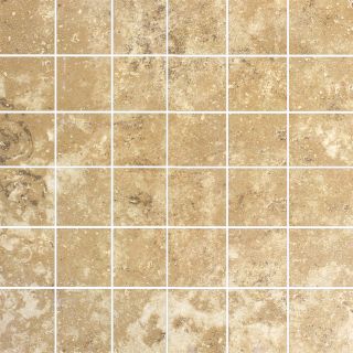 FLOORS 2000 Cometstone Cliff Tail Tan Glazed Porcelain Mosaic Square Floor Tile (Common 13 in x 13 in; Actual 13.106 in x 13.106 in)