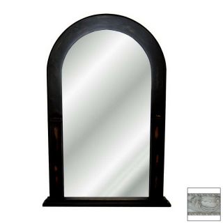 Hickory Manor House 24 in x 38.5 in Old World White Arch Framed Wall Mirror