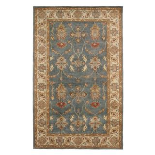 DYNAMIC RUGS Charisma 79 in x 9 ft 6 in Rectangular Blue Floral Wool Area Rug