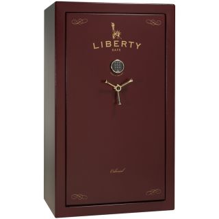 Liberty Colonial 30 Gun Burgundy Marble Gloss Gun Safe with Electronic Lock