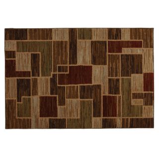 Mohawk Home Arcade Abstract Multi 41 in x 62 in Rectangular Brown Geometric Accent Rug
