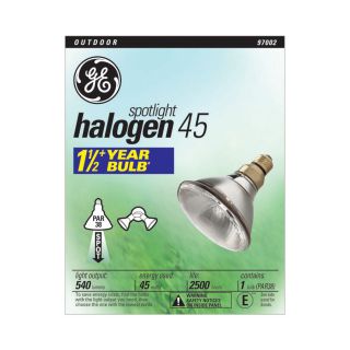 GE 45 Watt PAR38 Medium Base Bright White Dimmable Outdoor Halogen Spotlight Bulb