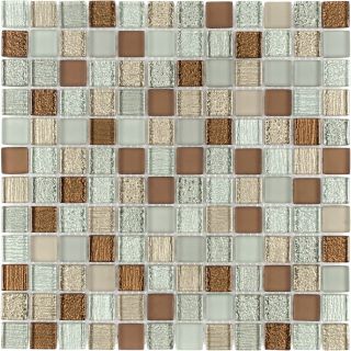Elida Ceramica Spring Glass Mosaic Square Indoor/Outdoor Wall Tile (Common 12 in x 12 in; Actual 11.75 in x 11.75 in)