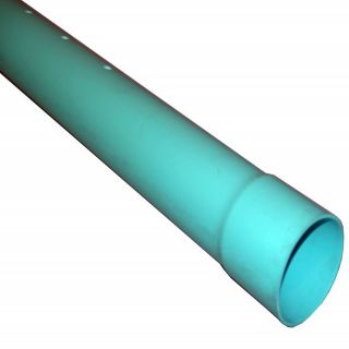 Silver Line Plastics 4 in x 10 ft Perforated PVC Sewer Drain Pipe