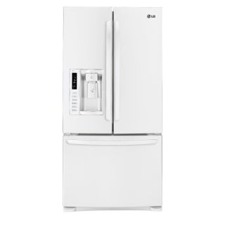 LG 24.9 cu ft French Door Refrigerator with Single Ice Maker (Smooth White) ENERGY STAR