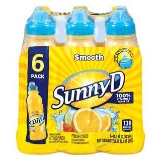 Sunny D Orange Smooth Citrus Punch 11.2 Oz (Pack of 6)  Fruit Juices  Grocery & Gourmet Food