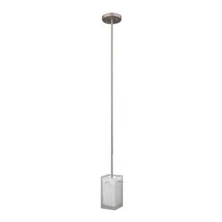 Whitfield Lighting 4 in W Satin Nickel Mini Pendant Light with Shade
