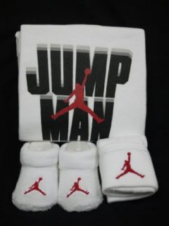 3 Piece Nike Infant Red and White Set for 0 6 Months Baby with Jordan's Logo Clothing