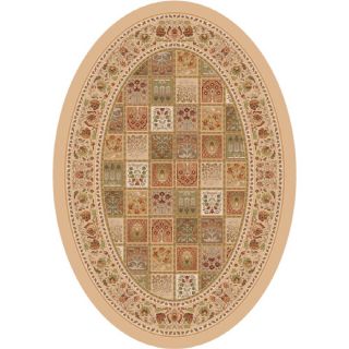 Milliken Pristina 5 ft 4 in x 7 ft 8 in Oval Beige Transitional Area Rug