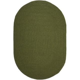 Safavieh Braided 6 ft x 9 ft Oval Green Transitional Area Rug