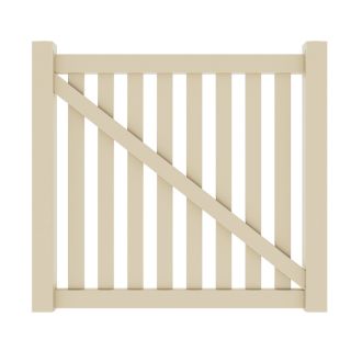 Gatehouse Beige Vinyl Fence Gate Kit (Common 48 in; Actual 48.5 in)