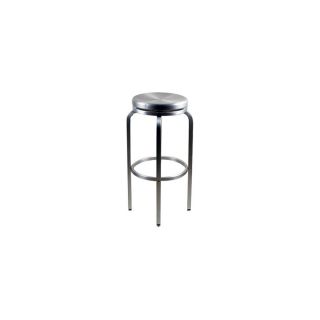 Alston Quality Industries Brushed Aluminum 24 in Counter Stool
