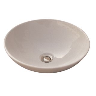 Barclay Bisque Fire Clay Above Counter Round Bathroom Sink
