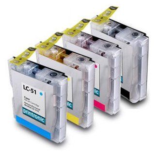 Brother LC51Bk, LC51C, LC51M, LC51Y Compatible Remanufactured Combo Pack   1 Black, 1 Cyan, 1 Magenta, 1 Yellow Ink Cartridges Electronics