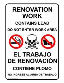 Renovation Work Contains Lead Do Not Enter Sign NHB 13027 Construction  Business And Store Signs 