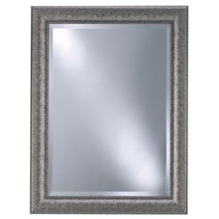 Style Selections 25.5 in x 33.5 in Contemporary Pewter Rectangular Framed Wall Mirror