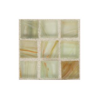 American Olean Visionaire Tranquil Spa Glass Mosaic Square Indoor/Outdoor Wall Tile (Common 2 in x 4 in; Actual 12.87 in x 12.87 in)