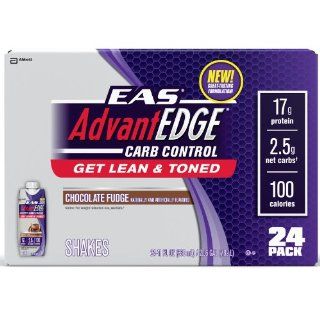 EAS AdvantEdge Carb Control Chocolate Fudge Shakes, 11 OZ(Case Contains 24 cartons)(PACKAGEING VARYS) Health & Personal Care