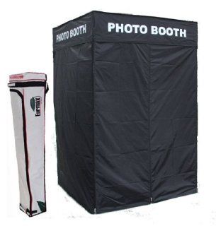 Eurmax Basic Photo Booth 5x5 Canopy Tent with Sides Enclosure with Photo Booth Printed on 4 Valances, Black  Camera & Photo