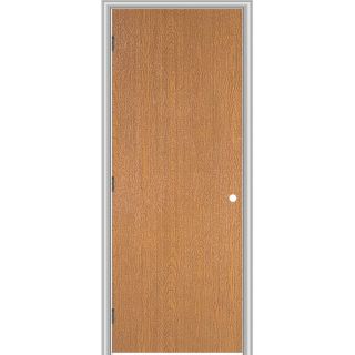 ReliaBilt Flush Hollow Core Lauan Right Hand Interior Single Prehung Door (Common 80 in x 18 in; Actual 81.75 in x 19.75 in)