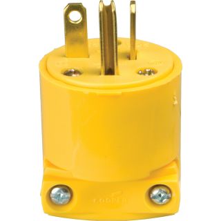 Cooper Wiring Devices 20 Amp 250 Volt Yellow 3 Wire Plug