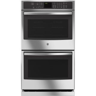 GE Profile 30 in Self Cleaning with Steam Convection Double Electric Wall Oven (Stainless Steel)