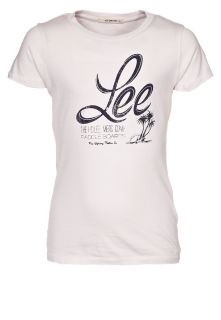 Lee   LOGO   Print T shirt   pink