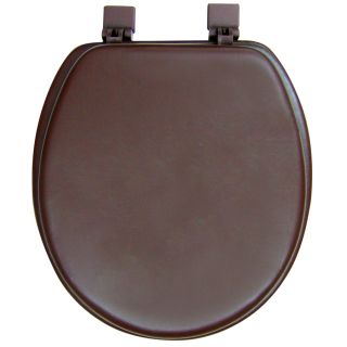 Classique Chocolate Cushioned Vinyl Round Toilet Seat