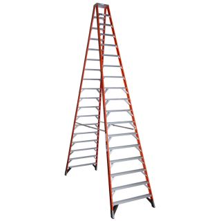 Werner 18 ft Fiberglass 300 lb Type IA Twin Step Ladder