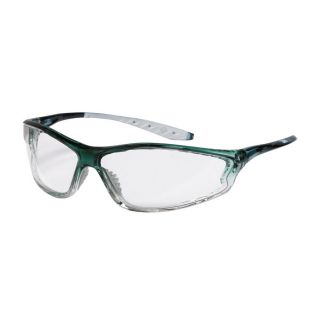 3M Green Frame with Clear Lens Plastic Safety Glasses
