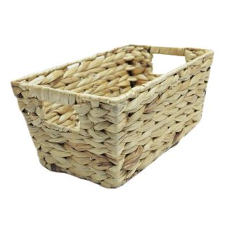 allen + roth 8.5 in W x 6 in H x 13.5 in D Water Hyacinth Storage Tote