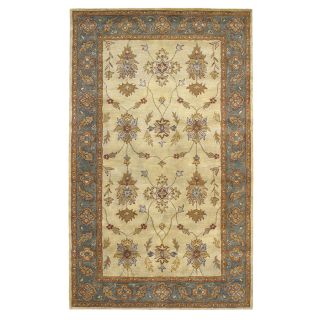 DYNAMIC RUGS Charisma 79 in x 9 ft 6 in Rectangular Cream Floral Wool Area Rug