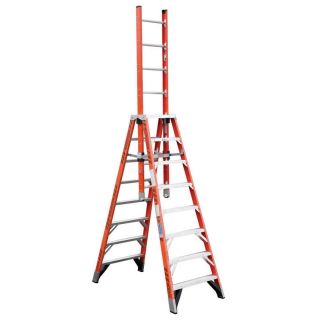 Werner 8 ft Fiberglass 300 lb Type IA Trestle Ladder