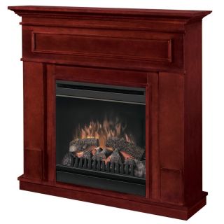 Electralog 40 in W 4,915 BTU Cherry Wood and Metal Wall Mount Electric Fireplace with Thermostat and Remote Control
