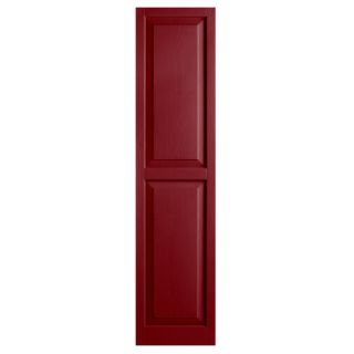 Alpha 2 Pack Cranberry Raised Panel Vinyl Exterior Shutters (Common 59 in x 15 in; Actual 58.44 in x 14.75 in)